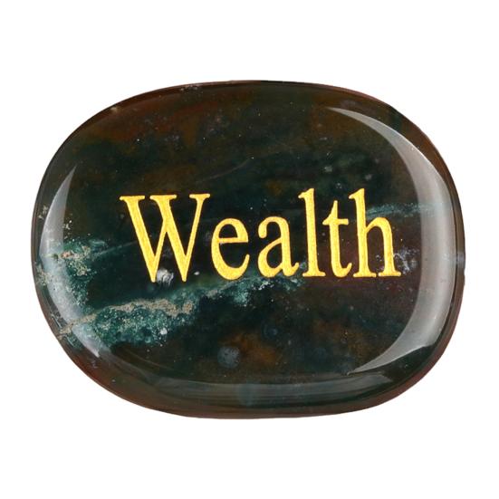 Inspirational Palm Stone Engraved Crystal Agate Worry Stone for Anxiety Relief Friendship Keepsake Natural Pocket Mindfulness Gifts