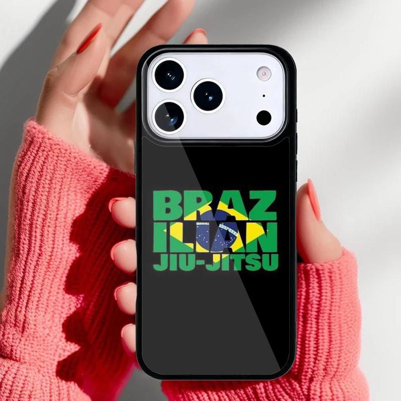 BJJ Brazilian Jiu Jitsu Bumper Phone Case for iPhone 17 16 15 14 13 Pro Max Back Cover for 12 11 Pro Coque