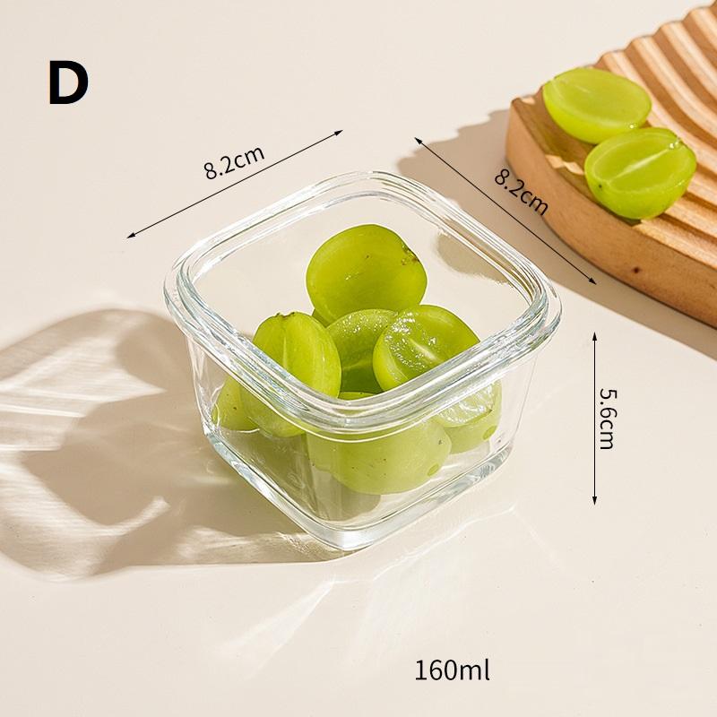 Мини-герметичный контейнер 130160 мл стеклянный контейнер для фруктов и снеков контейнеры малой вместимости для свежих продуктов банки с крышкой контейнер для хранения пищевых продуктов 618₽