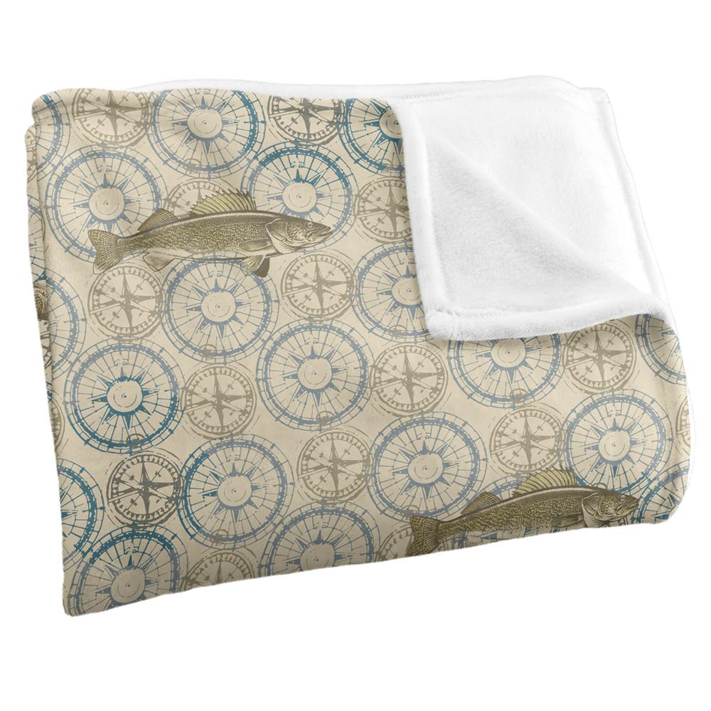 JQ Licensing Jl-Jp-Jq Silky Compass Fishing Supersoft Blanket