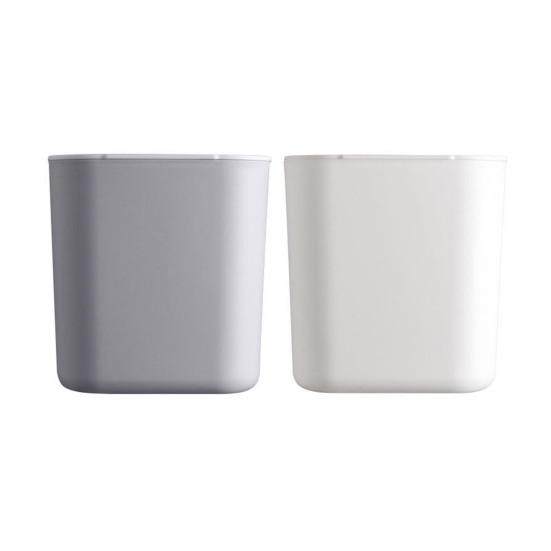 Desktop Trash Can with Flip Cover Mini Trash Bin Home Office Desk Bedside Table Plastic Waste Container