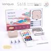 Blue Fruit Watercolor Paint Set for Kids - Solid Colors, Coloring Book, Cartoon Album, and Paintbrush Tool Set