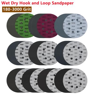 Discos de Lixa Universais de 8 Furos 125mm Lixa para Metal Madeira Vidro Lixadeira Polimento Almofadas Ferramentas Abrasivas para Casa Grão 180-3000