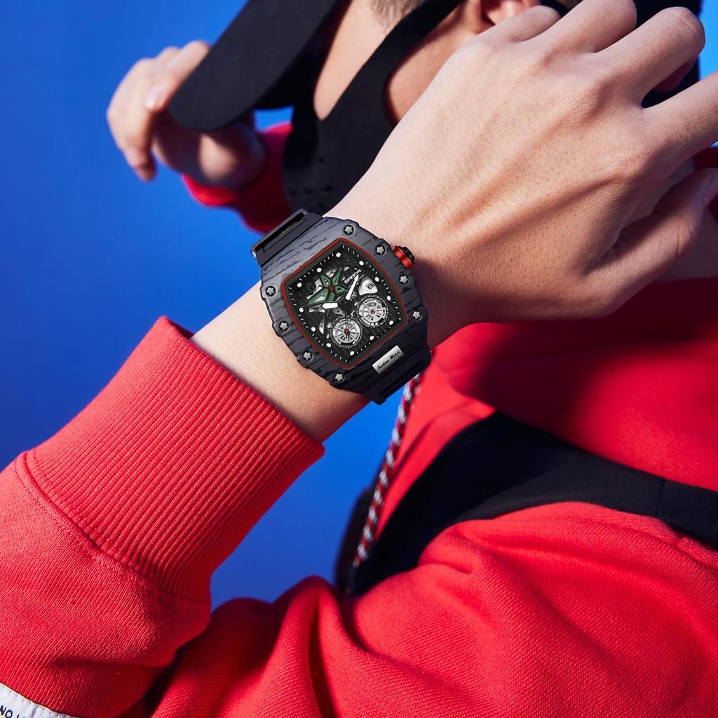 RORIOS Men's Watch with Date Display, Quartz Movement, Luminous Movement, Lightweight, Waterproof, Perfect for Work or Commuting, Stylish, Popular,