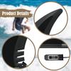Hydrodynamic Surfboard Fin with Quick Release Pin for Soft Top Foam Boards Universal Fit