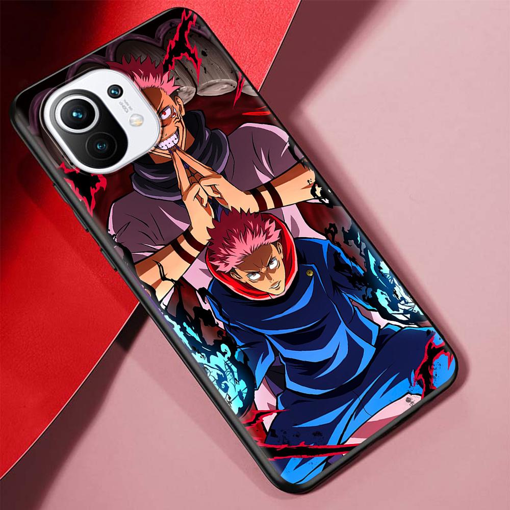 Jujutsu Kaisen Case for Xiaomi Poco X3 NFC M3 Mi 11 Lite 5G 12X 11T 10T 12 Pro 9T Note 10 9 Silicone Black Soft Phone Cover