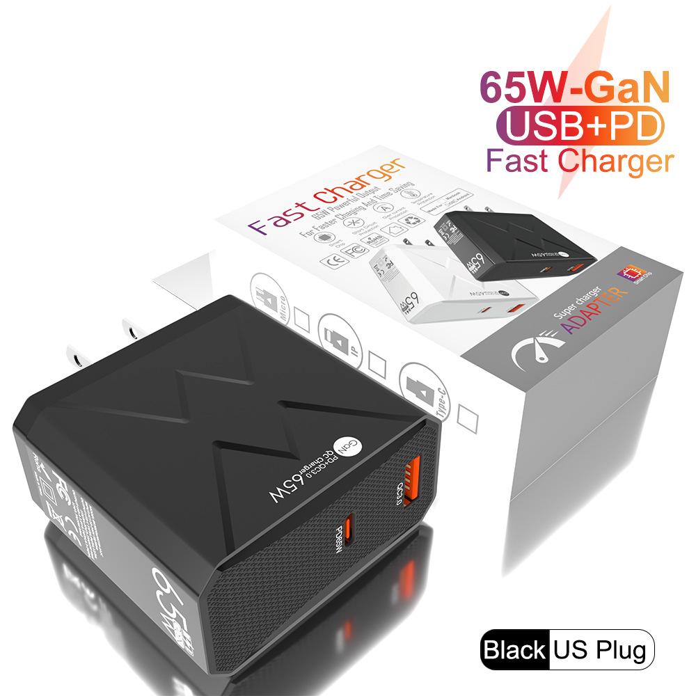 65W QC3.0 6-Port High Power USB Fast Charger for Mobile Phones - US/EU/UK Standard