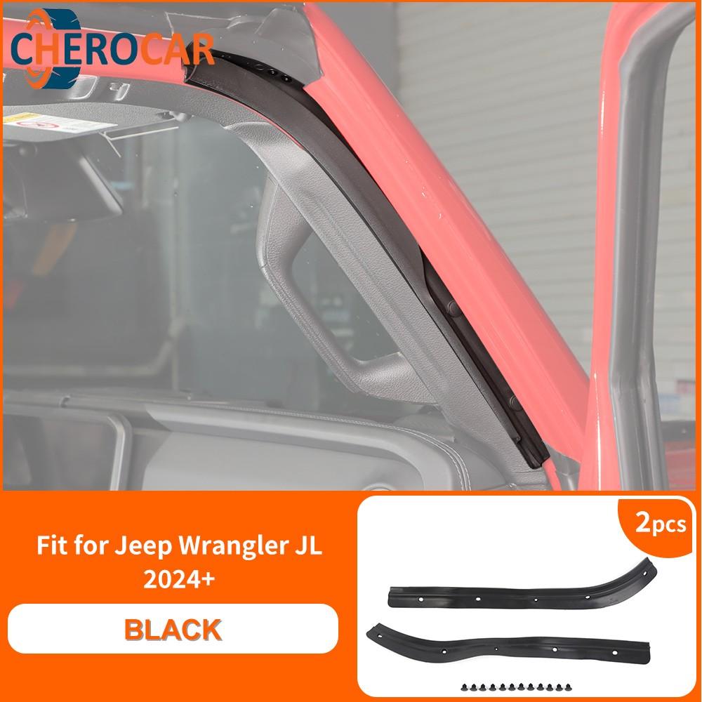 Black Front Door Weather Strip Seal Trim For Jeep Wrangler JL JT 2018+ Exterior