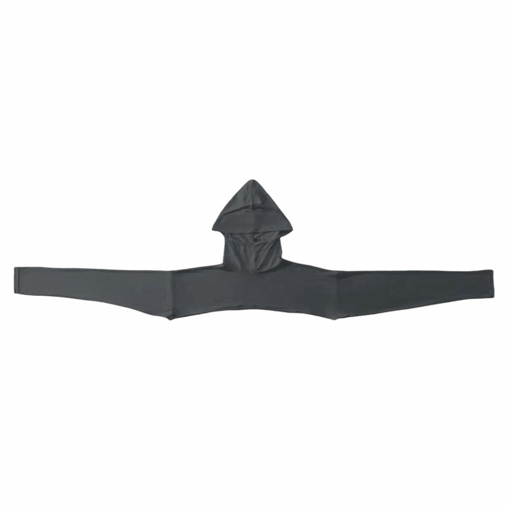 

Full Neck Cover Hooded Capelet Polyester Hijab Convenient Multi-Functional Cape Daily Wear темно серый
