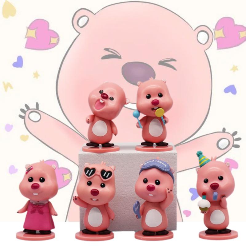 Pvc Loopy Figures Toy Models Action Figurines Display Statues 6pcs Collect