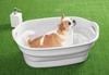 Isetou Pet Bath Soft Tub Wide Exclusive White Gray 23L Width X Depth X Height Cm Made In Japan Foldable with Drain Plug Laundry Basket Outdoor Large