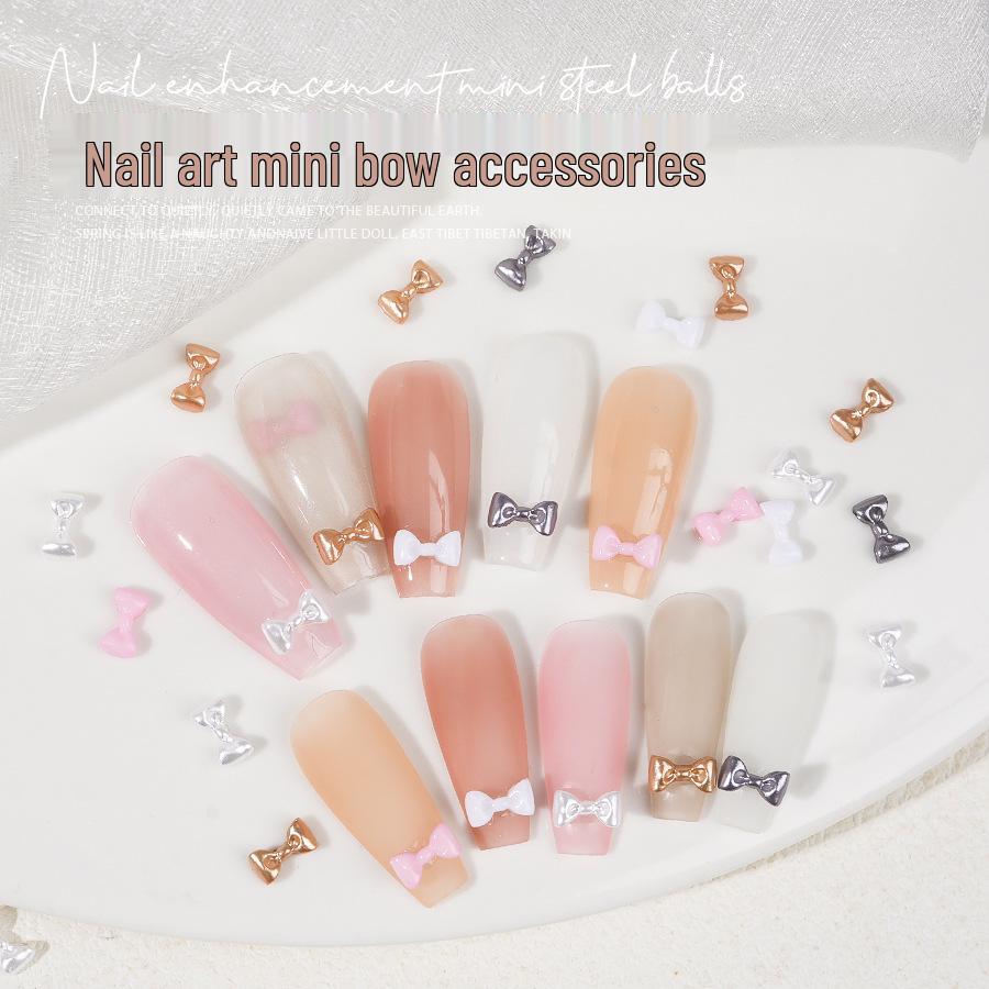 3D Mini Bow Rhinestone Nail Art Decorations - Cute & Versatile