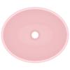 VidaXL Luxury Oval Washbasin Countertop Washbasin Toilet Hand Basin Bathroom Cosmetic Room Home Interior Pink 146922
