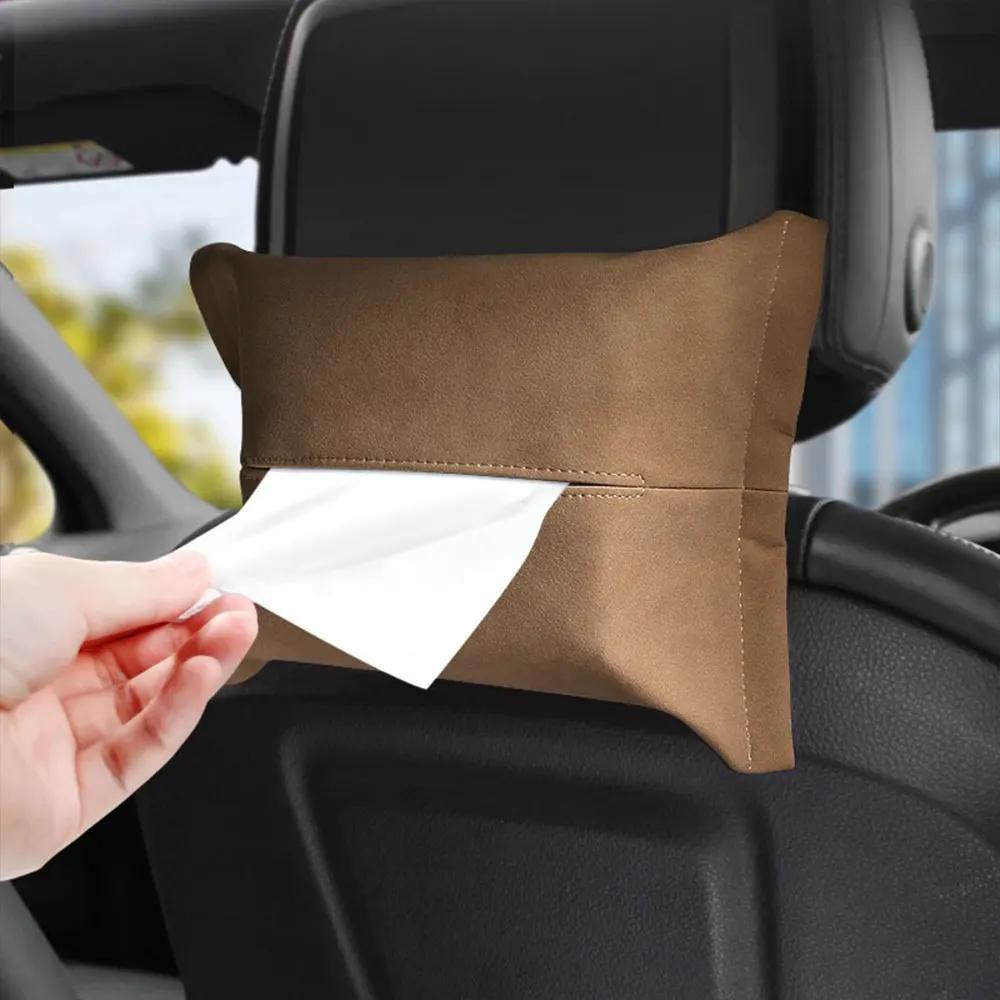 

Car Armrest Tissue Bag PU Leather Seat Black Tissue Box For Opel Vauxhall Astra J K Crossland X Grandland Insignia B Zafira C