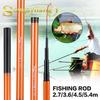 SOUGAYILANG Travel Portable Telescopic Fishing Pole Rod 2.7M-5.4M Carbon Fiber Casting Fishing Rod Spinning Fishing Rod