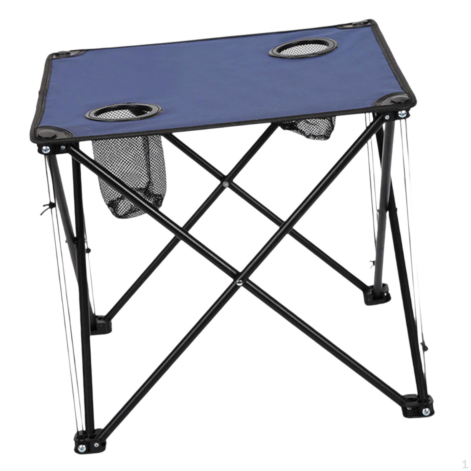 

Складной стол для кемпинга, компактный утюг для пикника на открытом воздухе для 1-2 человек, походы в патио синий