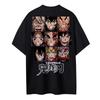 Hot Sale Anime Peripherals Demon Slayer Manga Graphic Print Short-sleeved Men Women Cotton Comfortable Soft  Loose Casual Oversized Top Summer New Tee