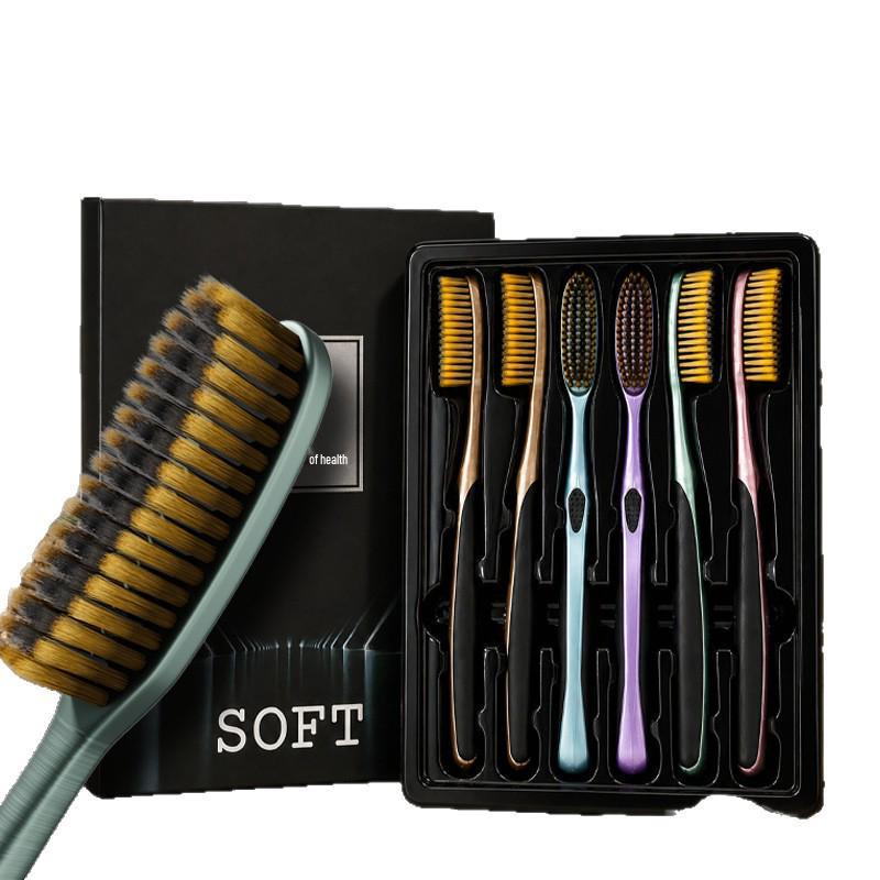 Extended Wide Head Adult Toothbrush Set: Soft Bristles, Fine Filaments, High Appearance, Family Pack, Perfect Gift for Home Use