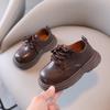 Boy PU Leather Shoes New Children Shoes Single Solid Color Casual Small Leather Shoes British Style Fashion Kids Students Shoes
