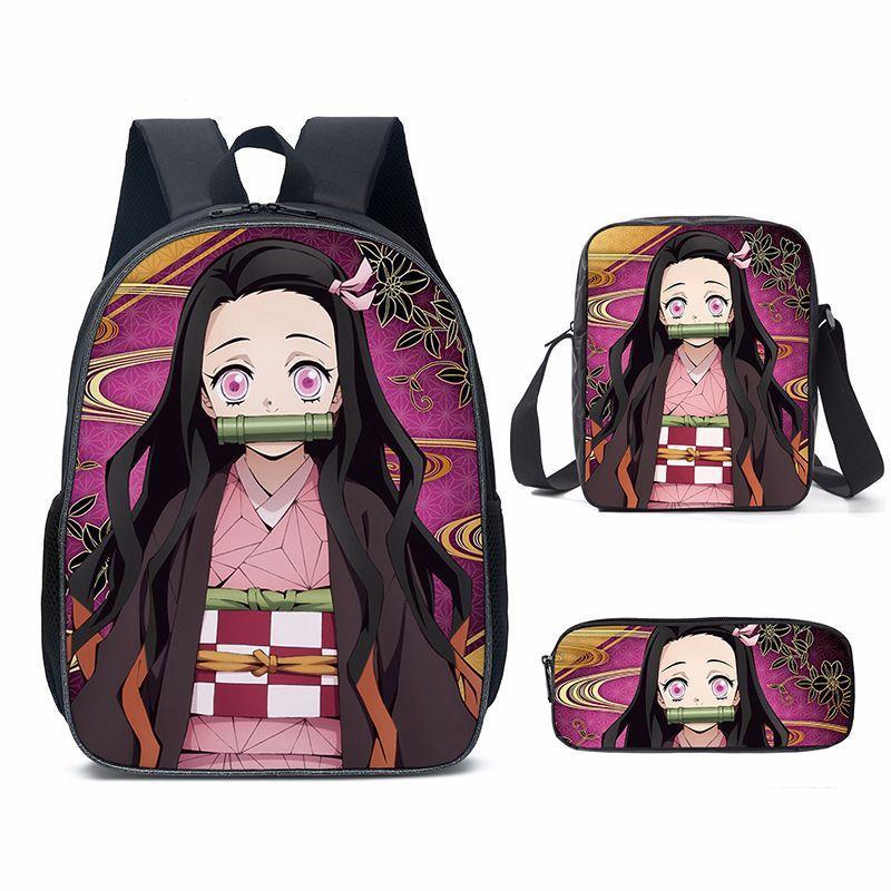 New Cartoon Super Moon Blade Three Piece Backpack Set for Primary and Secondary School Students