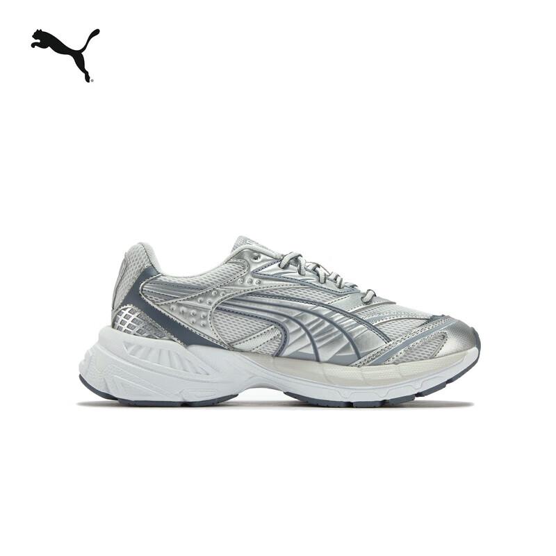 Puma VELOPHASIS Y2K Metallic Silver Platform Sneakers
