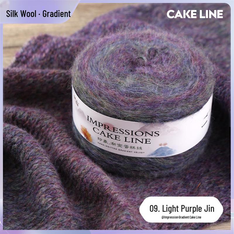 Gradient Silk Wool Mohair Yarn Ball for Hand-Knitted DIY Crochet Projects