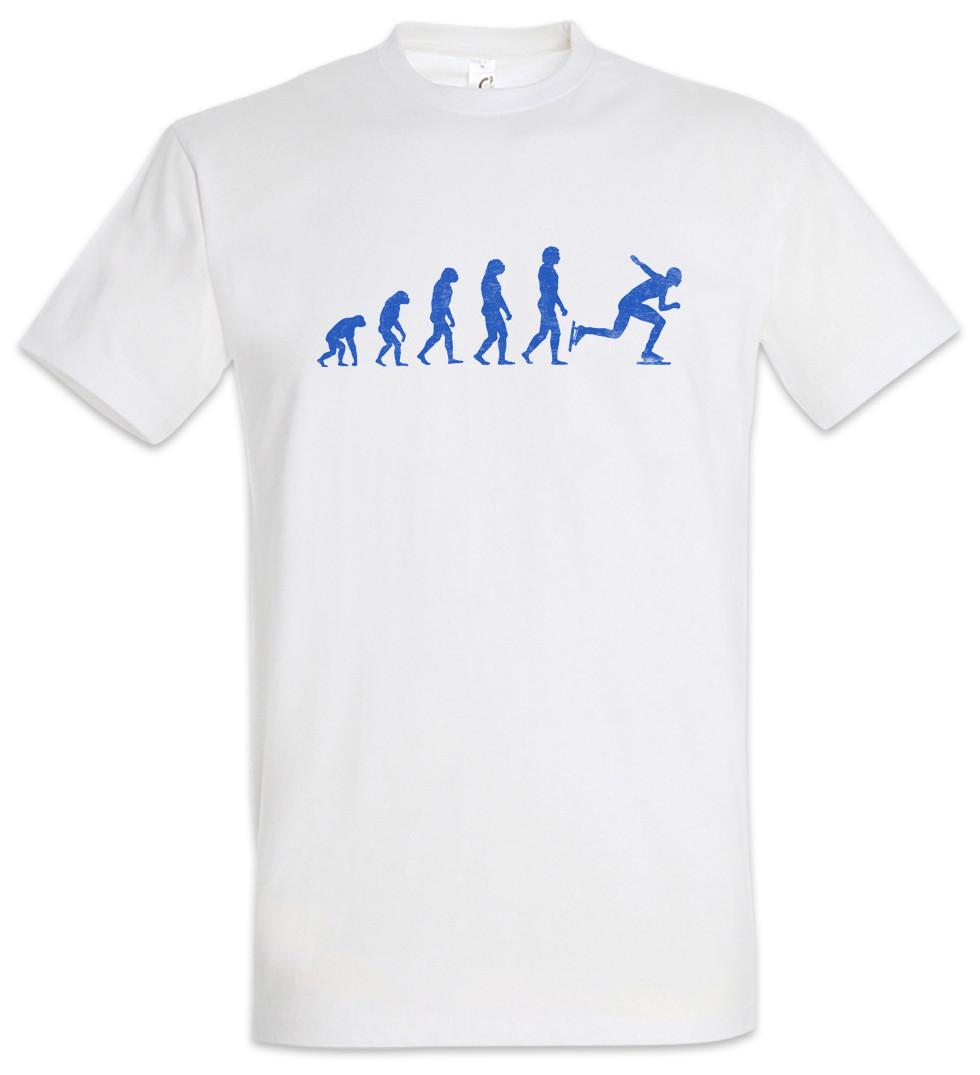Speed Skating Evolution T-Shirt Mens Womens Tees Top Fun Skater Trainer Coach Sports Sport Training L
