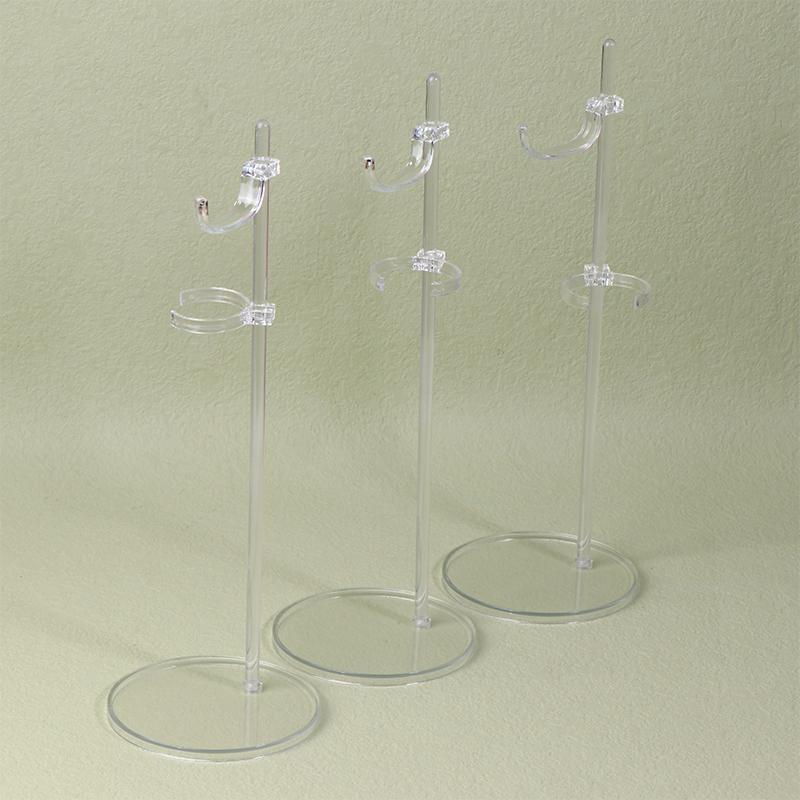 5Pcs Doll Holding Stands Dollhouse Adjust Universal Doll Display Rack Transparent Racks Mannequin Model Stand Doll Dress Support