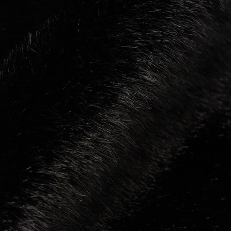 NOTHING WRITTEN Moi fur scarf (Black)