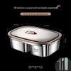 316 Stainless Steel Dual-Compartment Portable Lunch Box