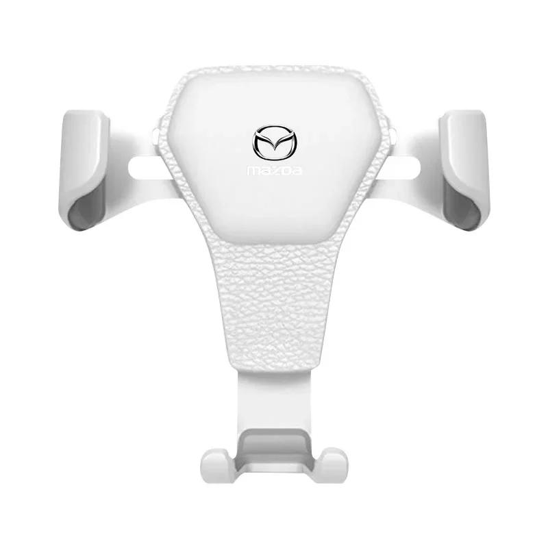 

2025 Hot Gravity Car Mount GPS Mobile Phone Holder Vent Clip Installation For Mazda 3 RX7 3 CX4 CX5 CX7 CX-3 CX-30 MX-5 CX3 CX8 белый