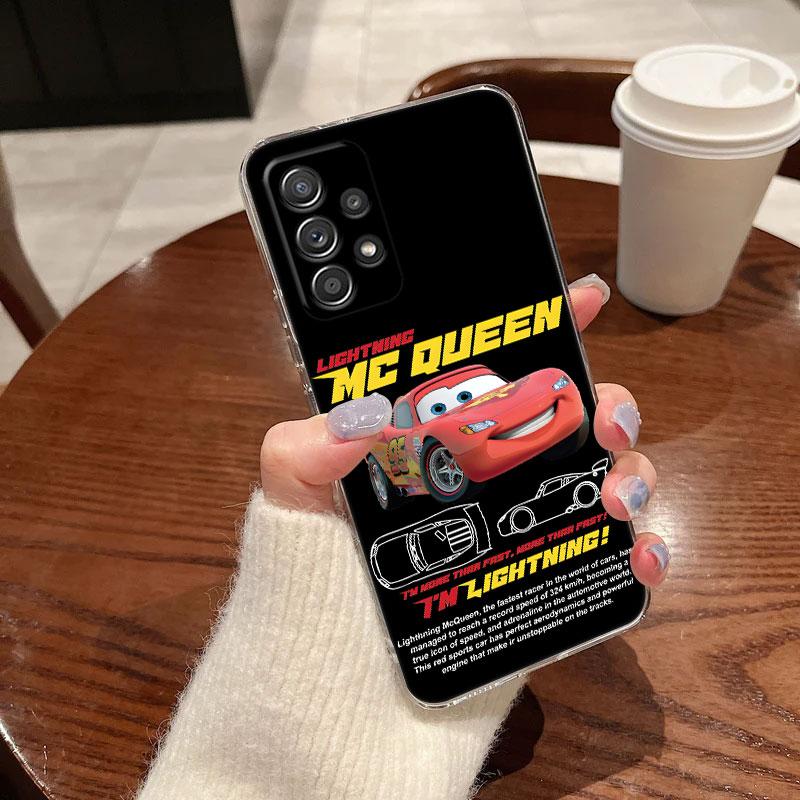 Clear Case For Samsung Galaxy A57 A37 A56 A36 A55 A54 A35 A26 A07 A17 A16 A06 A34 A15 Cover Cars Lightning Mcqueen Jackson Storm