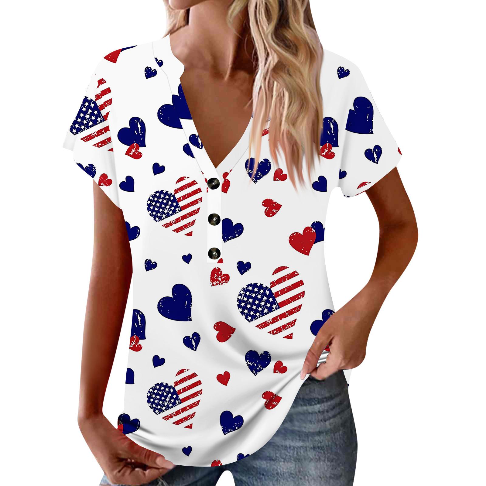 

Женские новые пуговицы с V-образным вырезом, модная футболка с коротким рукавом и винтажным принтом, топы, повседневные топы, свободная футболка, пуловер, повседневные свободные топы с принтом XL белый