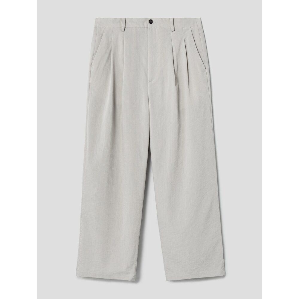 8Seconds Lecture Double-Pleat Wide Slacks Ivory (424721Ly50)