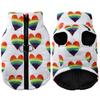 Windproof Warm Dog Clothes Love Print With D-ring Zipper Winter Waterproof Puppy Jacket For Small Medium Dogs Yorkshire Pet Coat