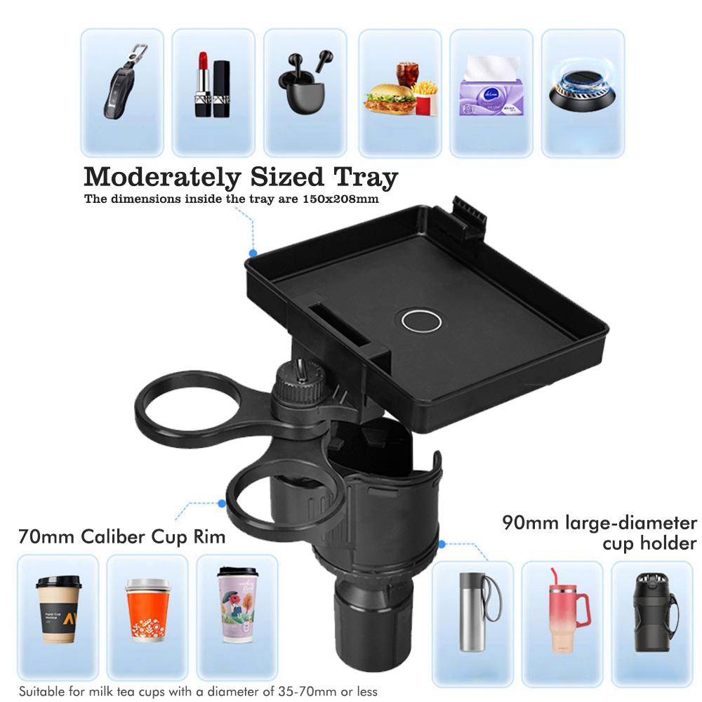Multi-cup Car Cup Holder 360 Degree Rotating Car Cup Water Bottle Holder Car Cup Holder Car Dinner Plate Car Cell Phone Holder
