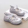 Kids Sports Sandals Korean Style Girls Princess Shoes Ribbon Bow Sweet 2025 New Children Sneakers Non-slip Soft Sole Ins Trendy