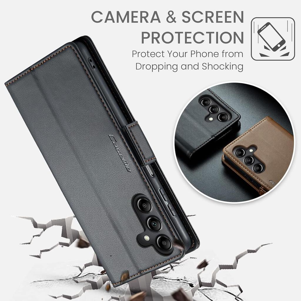 For Samsung Galaxy A14 5G Wallet Case with [RFID Blocking] Card Holder Magnetic Kickstand,Leather Flip Protective Case Wallet