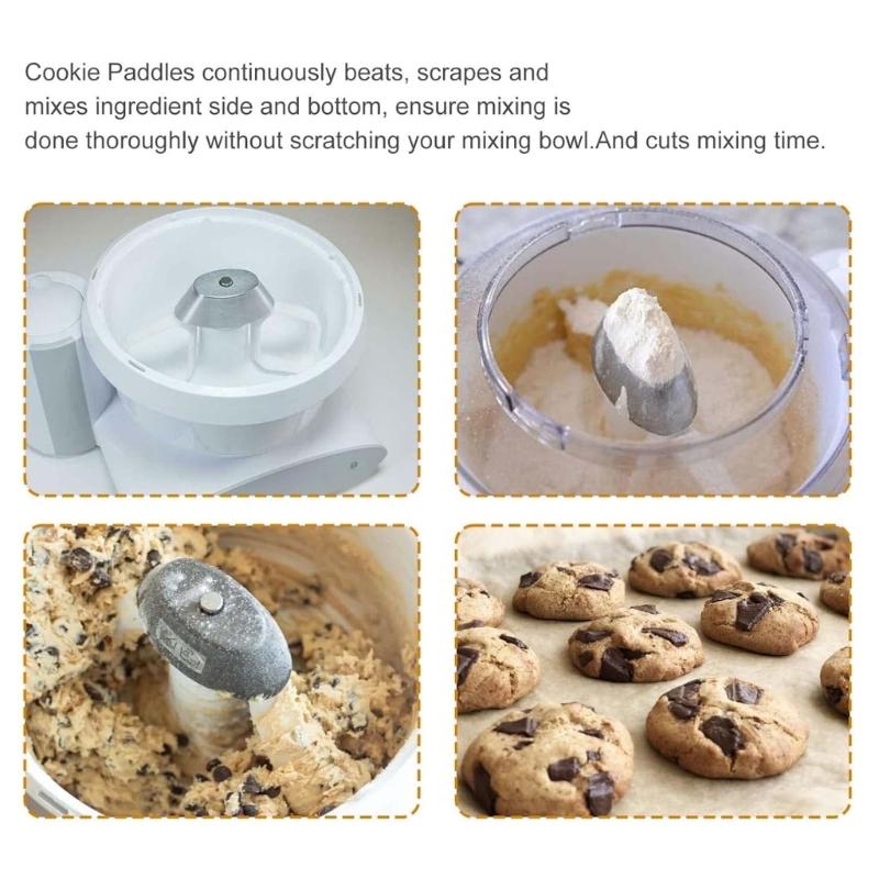 2 Pack Cookie Maker Paddle Cookie Machine Kneading Paddle Cookie Making Paddle Mixer Head Dough Paddle for Baking Use