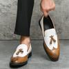 Fashion Tassel Fashion Shoe Office for Men Casual Leather Shoes Loafers Driving Moccasins Comfortable Slip on Wedding Shoes Pointed Toe