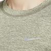 Nike Dri-Fit Logo Print Quick-Dry Eco-Friendly Reflective Round-Neck Long-Sleeve Running T-Shirt Women Tops Olive-Green CU3278-222