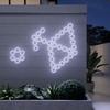 DIY Modular Solar Hexagon Wall Lights – Outdoor White LED Panels Auto-On At Dusk, Perfect for Garden Patio & Balcony Decor