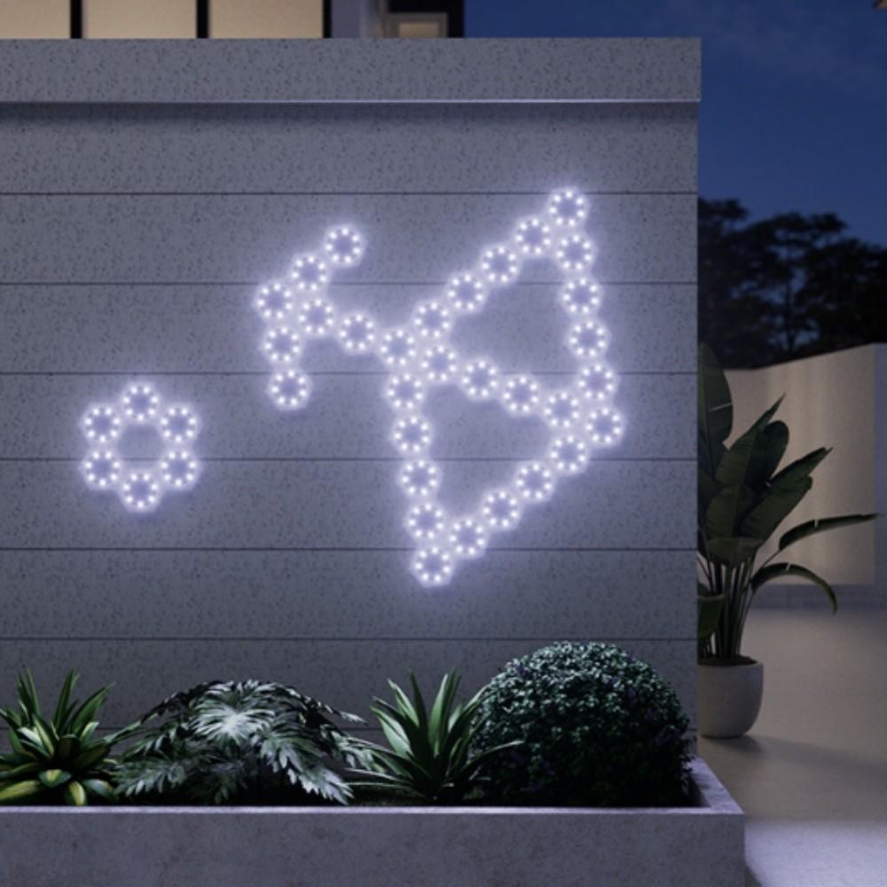 DIY Modular Solar Hexagon Wall Lights – Outdoor White LED Panels Auto-On At Dusk, Perfect for Garden Patio & Balcony Decor