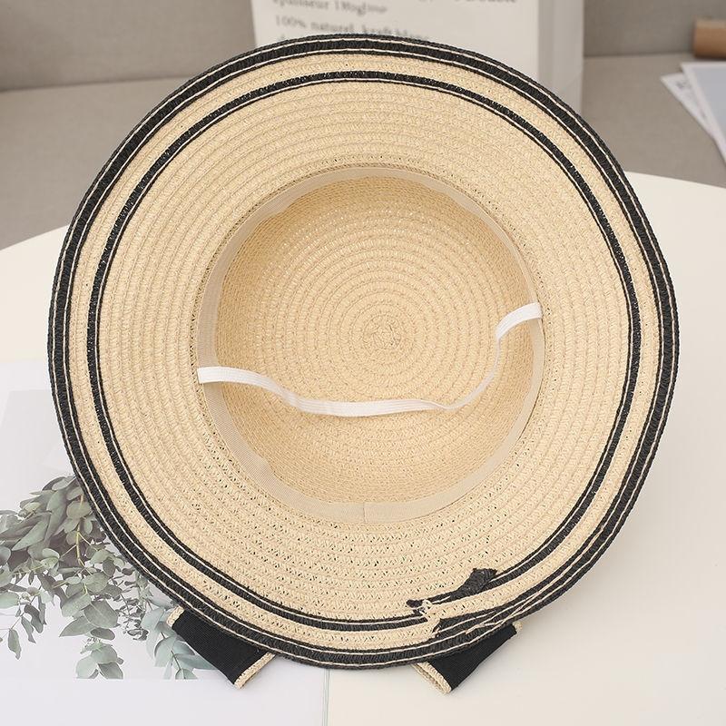 Sommer Sommer Eltern-Kind Strohhut Damen Blumenkranz Schleife Eimerhut Mädchen Outdoor Strand Reise Sonnenschutz Sonnenhüte