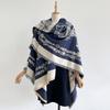 New Winter Slit Double-Sided Large Shawl Elegant Women Fashion Warm Scarf Print Scarve Pashmina Mujer Foulard Bufanda