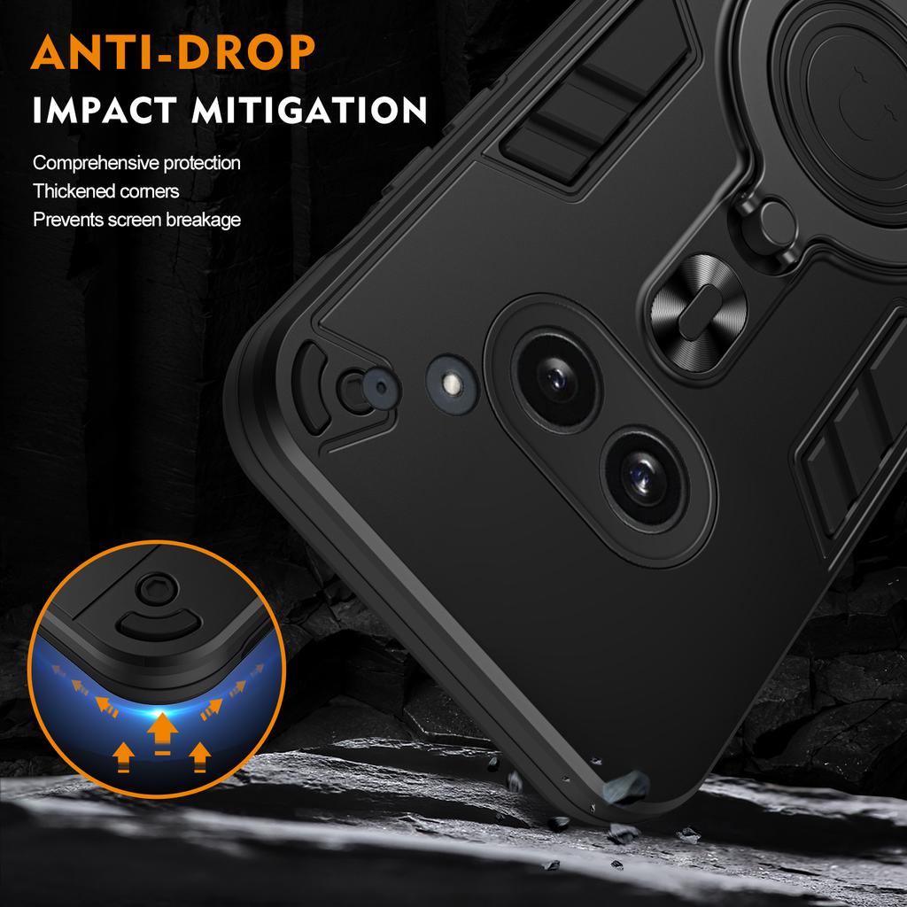 NEW 360 ° Rotating Metal Car Bracket Ring Reverse Magsafe Magnetic Armor Phone Case For NOTHING PHONE 2A PHONE2 2024 Phone2A