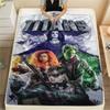 1PC Teen Titans Print Flannel Blanket, High Quality Comfortable for All Seasons, Home Decor, Warmth and Comfort, Perfect for Christmas Gifts