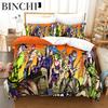 3D Druck Anime JoJo Bizarre Adventure Jotaro Kujo Bettwäsche Set Jungen Mädchen Twin Queen Size Bettbezug Kissenbezug Bett Jungen Erwachsener