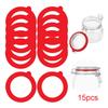 Bathroom Items Sealing Ring Seals Rings Silicone Replacement Gasket Reusable 15pcs Airtight Rubber For Jar Lids