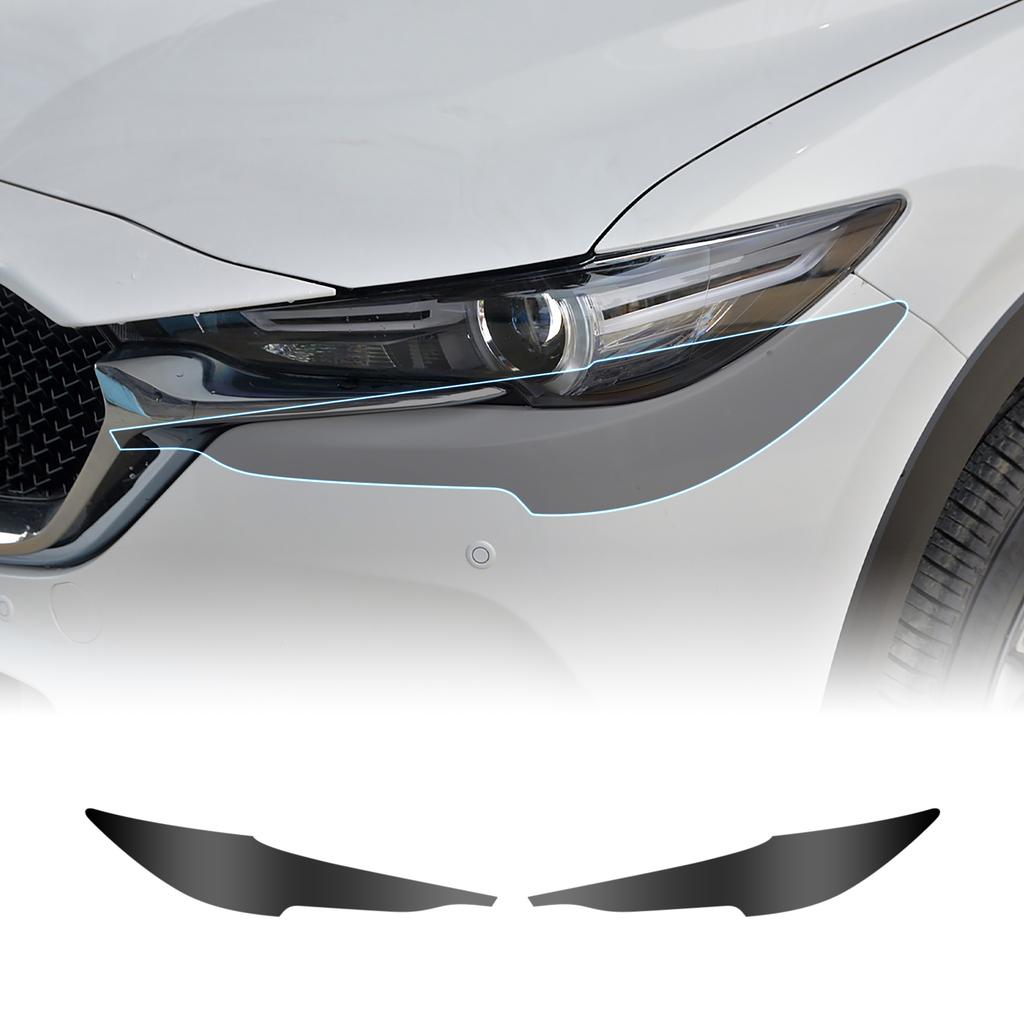 TPU Car Headlight Protective Film For Mazda CX-5 2017 2018 2019 2020 2021 Transport Smoke Anti-Scratch Auto External Accessories